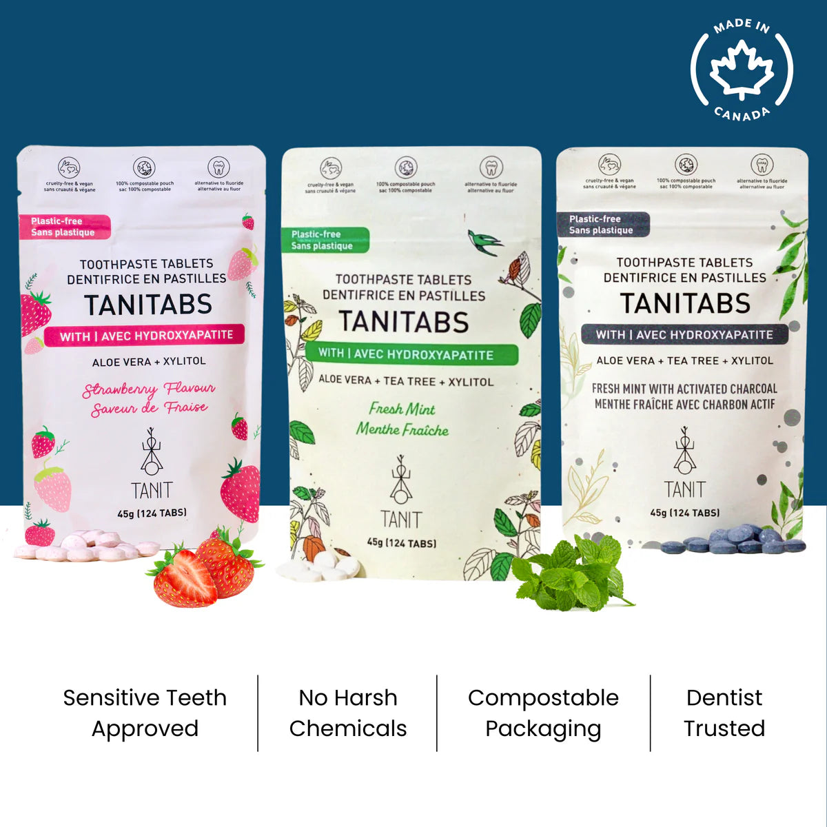 Tanit Tabs Refill Pouch Toothpaste Tablets