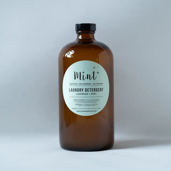 Mint Laundry Detergent, Glass Bottle
