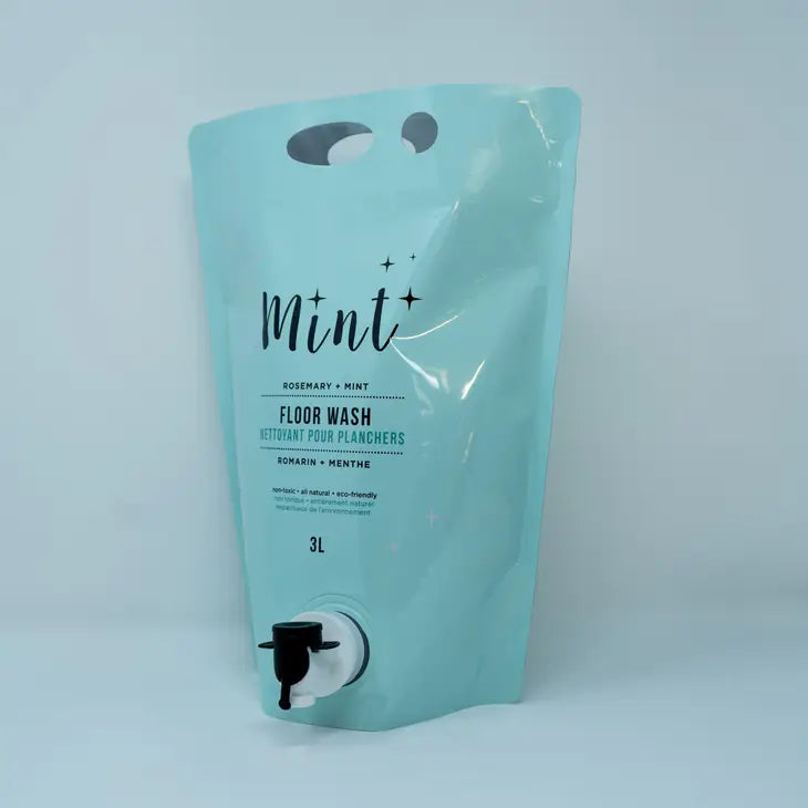 Mint Floor Wash Refill, 3L Party Pouch