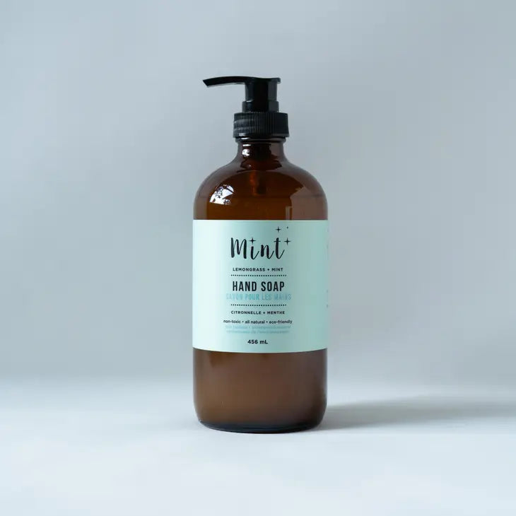 Mint Hand Soap, Glass Bottle