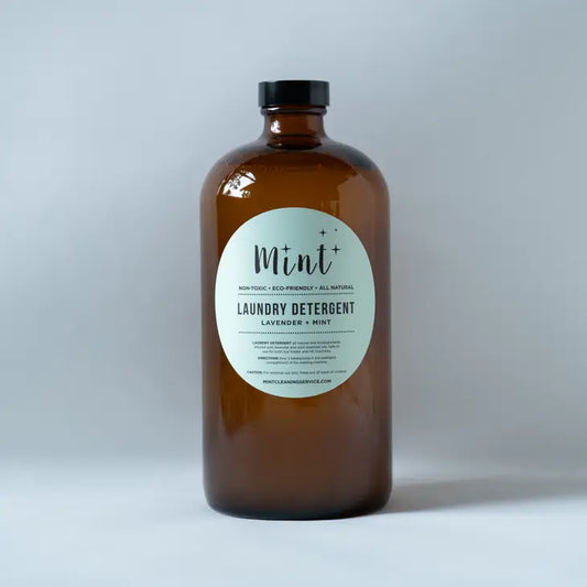Mint Laundry Detergent, Glass Bottle