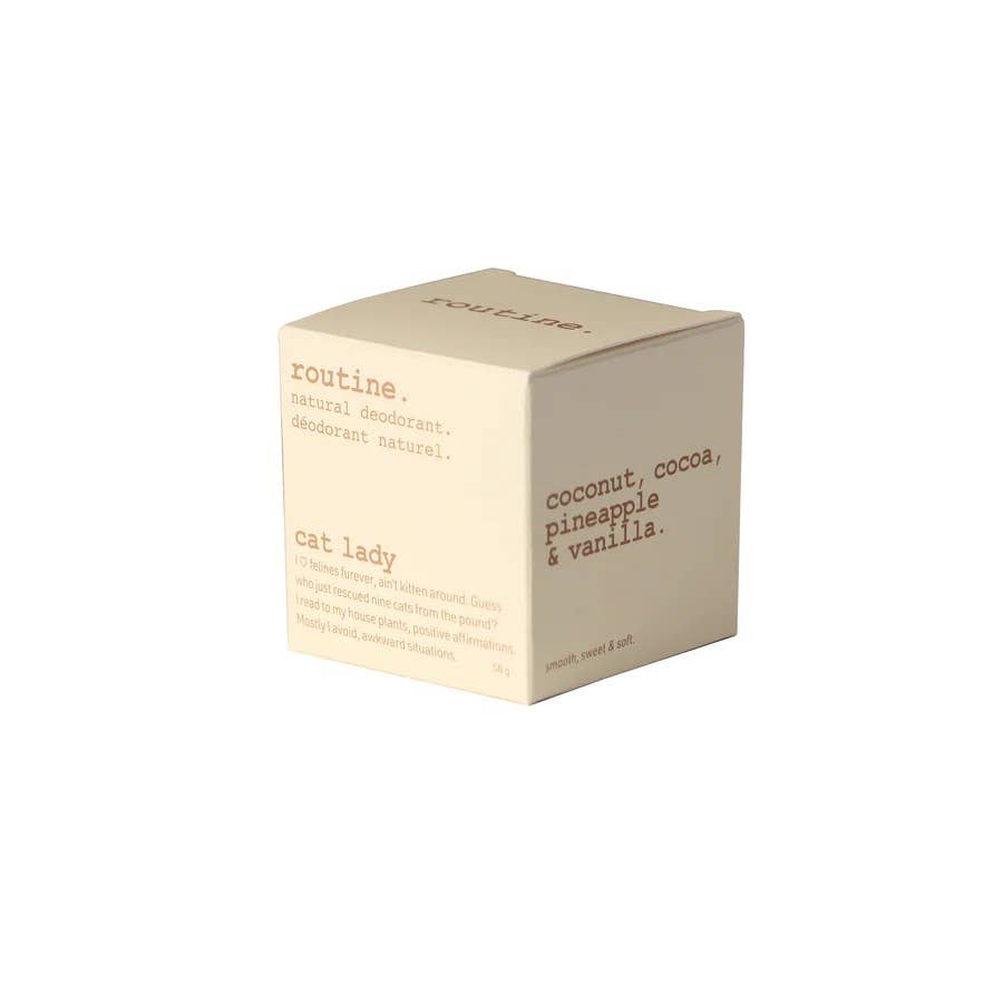 Routine - Cat Lady (vegan: no beeswax) 58g Deodorant JAR