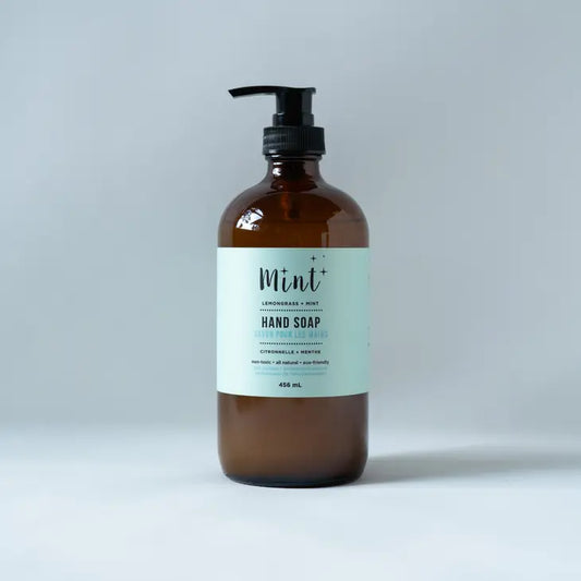 Mint Hand Soap, Glass Bottle