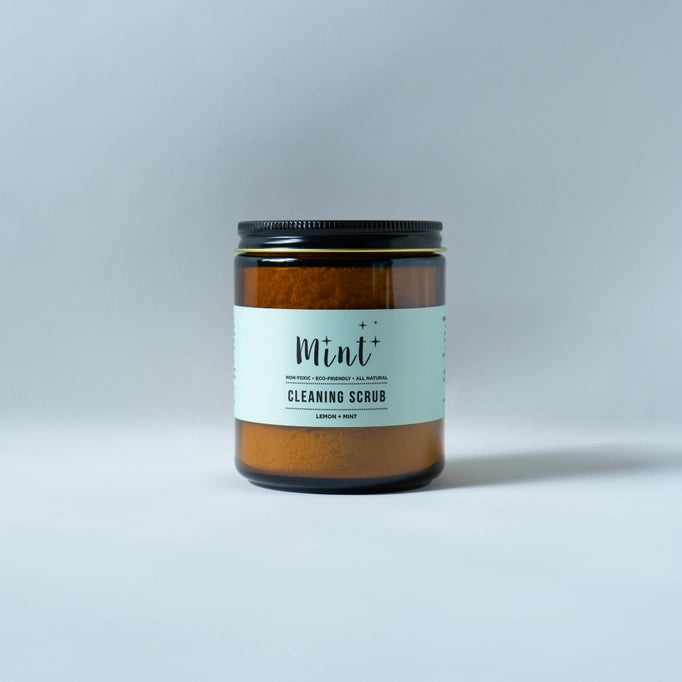 Mint Cleaning Scrub, Glass Jar